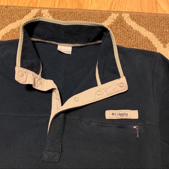 Columbia Harborsider Navy Fleece Pullover - XL - Picture 2 of 7